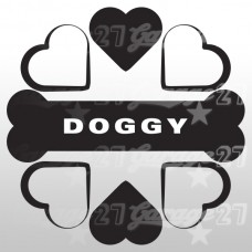 Nome cane - Sticker da 10x10 cm