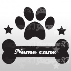 Dog name 04 - Sticker da 12x10 cm