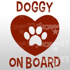 Dog on board 03 - Sticker da 10x13,4 cm