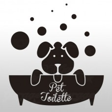 Pet toilette - Sticker da 10x11 cm