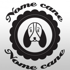 Nome cane - Sticker da 10 cm