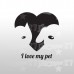 I love my pet - Sticker  da 9x10 cm
