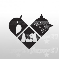 Pet's Heart - Sticker  da 12,5x10 cm