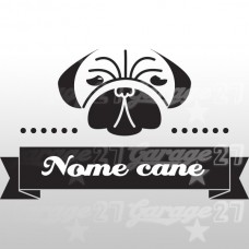 Dog name 02 - Sticker da 16,5x10 cm