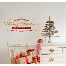 Merry Christmas - Adesivo murale 57x22 cm