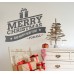 Merry Christmas - Adesivo murale 50x60 cm