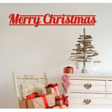 Merry Christmas - Adesivo murale 65x10 cm