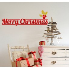 Merry Christmas - Adesivo murale 65x23 cm