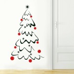 Albero di Natale - Adesivo murale 55x93 cm
