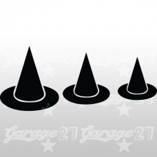Cappelli strega - 3 pz.  Stickers decorativi