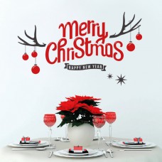 Merry Christmas - Adesivo murale 60x30 cm