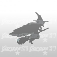 Strega di halloween  15x12 cm | Sticker decorativo