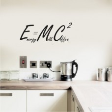 E=MC2 Adesivo murale -  30x11,5 cm