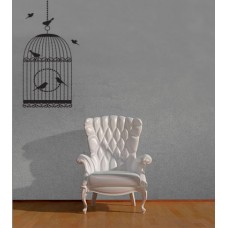 Gabbia con uccellini- 58x110 cm