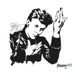 David Bowie | Adesivo murale 58X58 cm