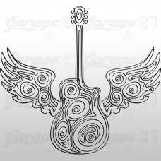 Chitarra lineart - 130x120 cm