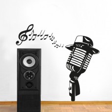 Microfono 134x123 cm - Adesivo murale