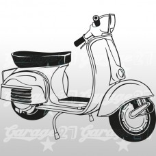 Vespa decorazione murale - 70x57 cm