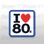 I love 80s  - Sticker plastificato da 10 cm
