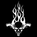 Adesivo sagomato skull&guns