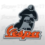 Vespa Rider Sticker colorato- da 10 cm