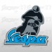 Vespa Rider  Sticker colorato- da 10 cm
