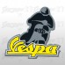 Vespa Rider  Sticker colorato- da 10 cm