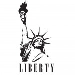 Adesivo sagomato Statua della Libertà - 10x20 cm