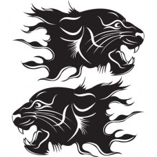 Tigre coppia - 32x35 cm