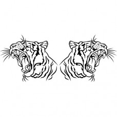Tigre coppia - 50x22 cm