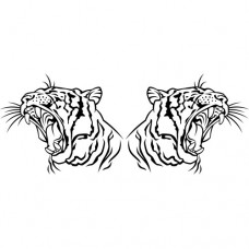 Tigre coppia - 50x22 cm