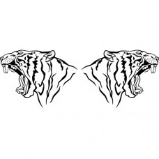 Tigre coppia - 55x22 cm