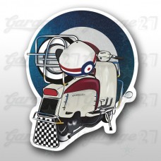 Vespa Sticker colorato 2 - Adesivo  da 10 cm