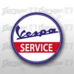 Vespa Service Blue- Adesivo sagomato da 10 cm